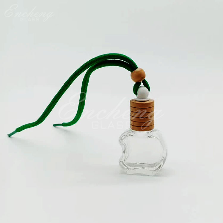 汽車(chē)香水掛飾瓶帶繩蘋(píng)果瓶玻璃瓶廠(chǎng)家